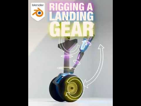 TUTORIAL OUT NOW- Landing Gear Rig - made in blender #blender #blender #rigging #tutorial #aircraft