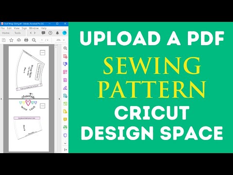 How to Upload a PDF Sewing Pattern to Cricut Design Space | Upload printed PDF patterns into DS
