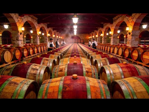 Inside the Aged Wine Factory – How Old Barrels Produce Exclusive Flavors | Full Process