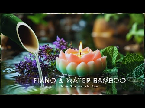 Healing Piano & Bamboo Water Sounds | Ambient Nature Music for Rest & Relaxation, Study, Spa, Yoga..