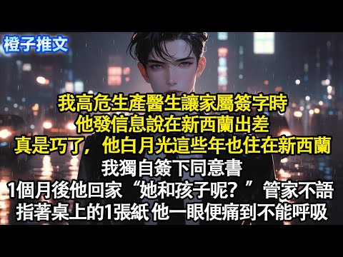 我高危生產醫生讓家屬簽字時，他發信息說在新西蘭出差。真是巧了，他白月光這些年也住在新西蘭。我獨自簽下同意書1個月後，他回家“她和孩子呢？”管家不語指著桌上的1張紙，他1眼便痛到不能呼吸#追妻火葬場