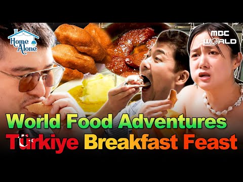 [Sub] Foodie Trio in Türkiye! 8 Breakfast Servings.. Seriously?! #Türkiye #ILIVEALONE #FOODIE