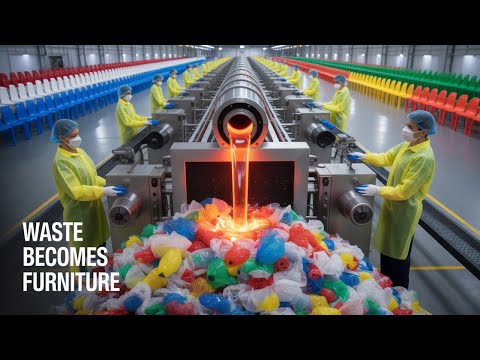 Inside the Plastic Chair Factory – How Million-Dollar Products Are Made from Recycled Polythene Bags