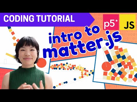 p5.js Coding Tutorial | Introduction to matter.js 🔴 🟪