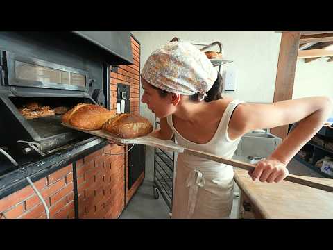 She Bakes her Sourdough Bread in an Amazing Wood-Fired Oven!