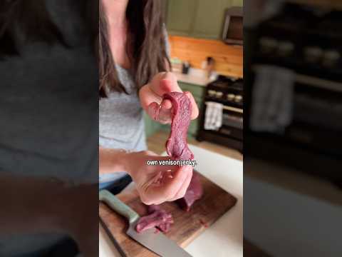 Venison Jerky Recipe (in description ✨) #venison #jerkydehydrator #snackrecipe