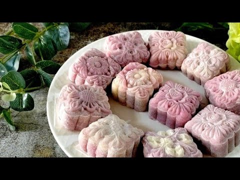 冷藏5天不变硬！绝对低糖少油！你不能错过的配方！Snowy Mooncake with Taro paste ＃冰皮月饼  #芋泥馅