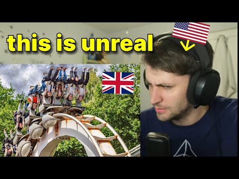 American reacts to Alton Towers (AMAZING UK amusement park)