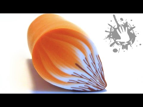 Polymer clay tutorial murrina petalo Arancio / millefiori cane Arancio