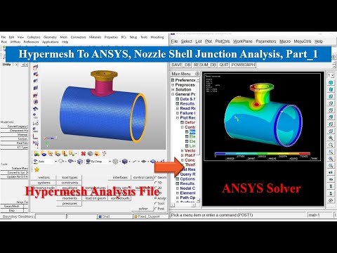 Nozzle Shell Junction Analysis using Hypermesh & ANSYS Part_1