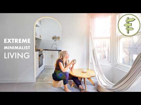 Woman Living as an Extreme Minimalist to Save Money & Simplify Life + Small Apartment Tour
