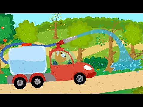 Котенок и волшебный гараж 🐱 Поливалка 🚜 Мультфильм для детей