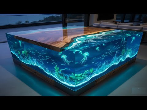 How I Created My Super Unique and Creative Ocean Epoxy Wood Table