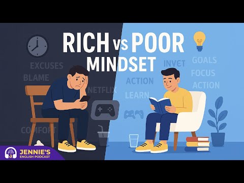 RICH vs POOR MINDSET | English & Chill with Jennie | English Podcast