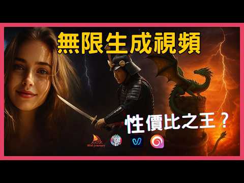 🔥无限生成视频谁最强！DomoAI 2.4 vs Midjourney vs VIDU vs hailuo海螺vs Kling | 性价比谁最强？全测评！