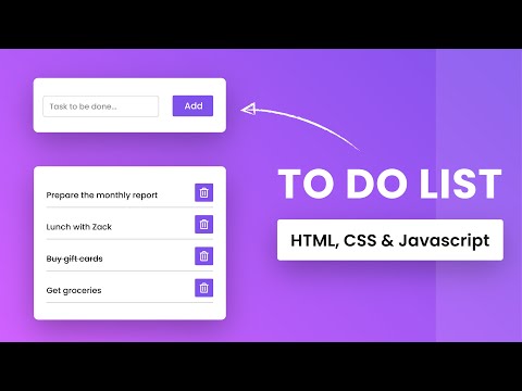 To Do List With Javascript | Step by Step Javascript Project