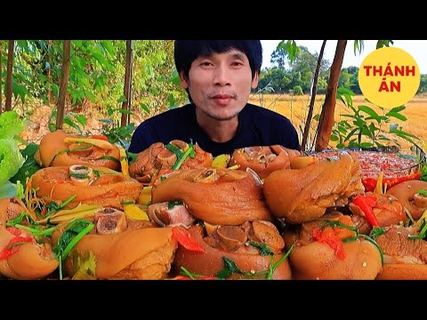 THÁNH ĂN: 15KG Chân Giò Heo Hầm Siêu Béo Siêu Cay | ASMR Mukbang Ăn Uống Thực Tế Khổng Lồ