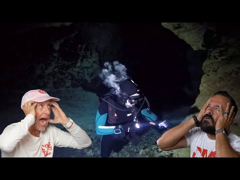 Divers React to single-tank divers struggling to find the exit inside a cave