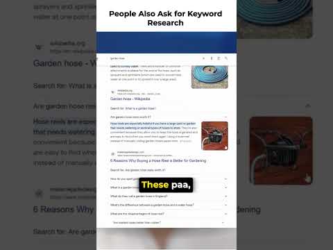 Google's PAA for Keyword Research #shorts