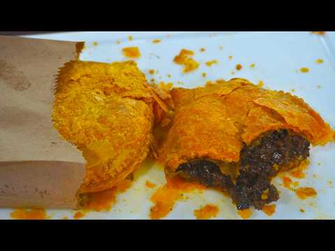 The Most INSANE Jamaican Beef Patty!  Extremely FLAKEY!