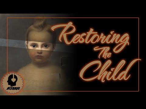Restoring A Torn Oval Portrait ASMR