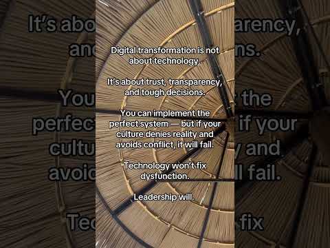 Technology can’t fix broken business processes and poor leadership