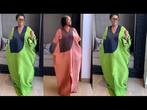 How to sew a trendy bubu gown with a stylish asymmetric design