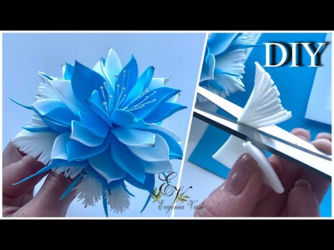 МК 💦небесной КРАСОТЫ 💦ЦВЕТЫ из фоамирана на резинки, заколки... | JEWELRY with your own hands 💦