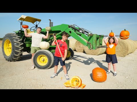 Crushing Pumpkins with Crazy Surprises Inside