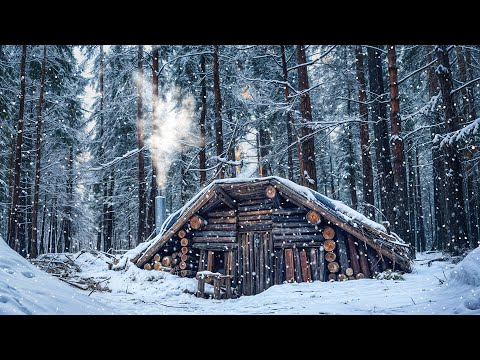 MINI SHELTER house in the forest in 10 days, saving from FROST from START to FINISH