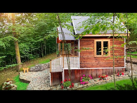 Building a Country Cabin in the Forest with Hand Tools