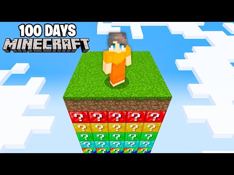 100 Days: One LUCKY Chunk in Minecraft!