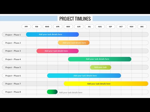Easy to Use Project Timeline Slide in PowerPoint. Tutorial No.901
