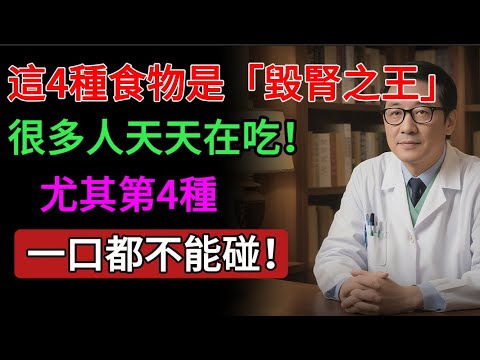 腎臟壞了50%你都不知道！餐桌上4種食物竟是「毀腎之王」，腎功能不全者一口致命！第1種你天天在吃！#老年健康#健康知識 #健康养生#逍遙健康指南