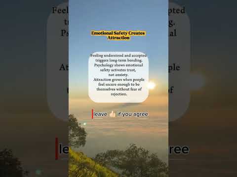 Emotional Safety Is What Really Creates Attraction #darkpsychology #psychology