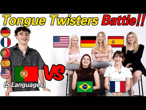 Can Polyglots Pronounce 6 Country's Tongue Twisters?? (Brazil,Portugal,France,Spain,Usa,Germany)
