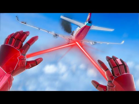 I CRASHED A PLANE IN IRON MAN VR!