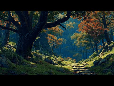 Ancient Forest - Peaceful Fantasy Music & Autumn Forest Ambience π