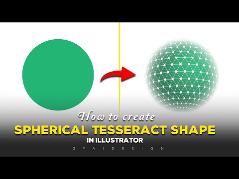 How to create Spherical Tesseract Shape in illustrator - Illustrator Tutorials