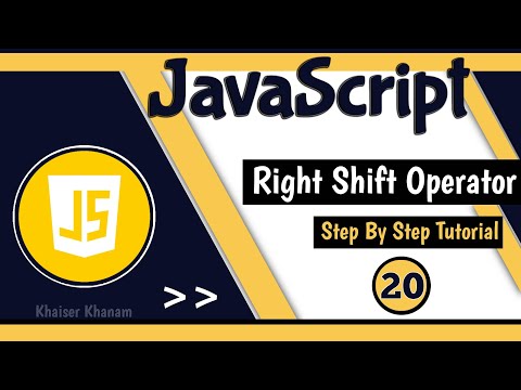 Right Shift Operator || JavaScript tutorial for Beginners || Tutorial - 20