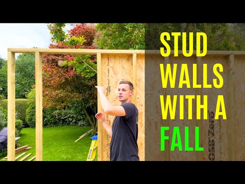 PART 2 HOW TO BUILD STUD WALLS WITH A FALL