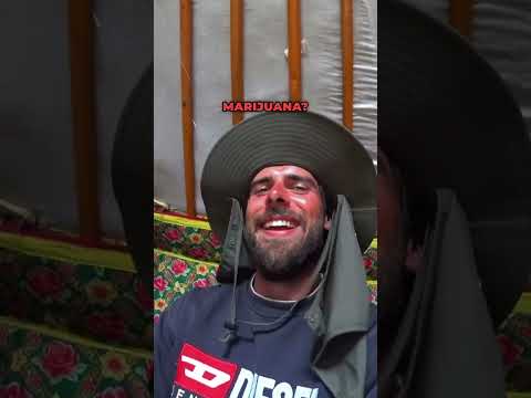 Smoking with Mongolian nomads inside ger #mongolia #ger #travelvlog