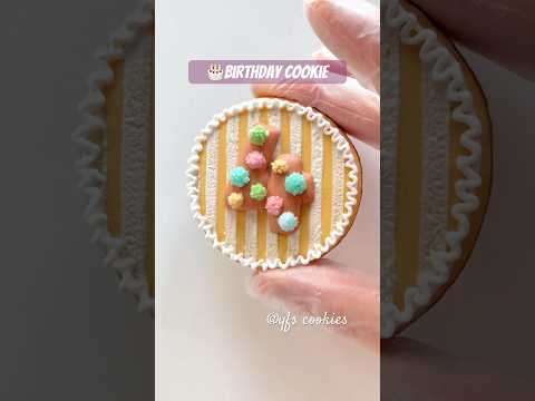 🎂cute birthday number cookie decorating #cookiedecorating #royalicing #birthday