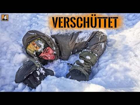 LEBENDIG BEGRABEN unter SCHNEE-LAWINE - Selbstversuch | Survival Mattin