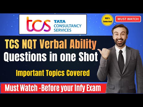 🔥TCS NQT VerbaL Ability Questions in one shot | TCS NQT Previous Year Questions | Most Repeated