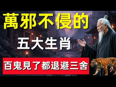 ⛩️☯🐉正氣護體的五大生肖！福德深厚、萬邪不侵，百鬼見了也要退讓三分！#修行思維 #修行 #福報 #禪 #道德經 #覺醒 #開悟 #禅修⛩️☯🐉