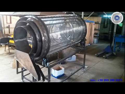 Как калибровать чеснок по размеру. Роторный калибратор для сортировки зубцов чеснока. Полтава