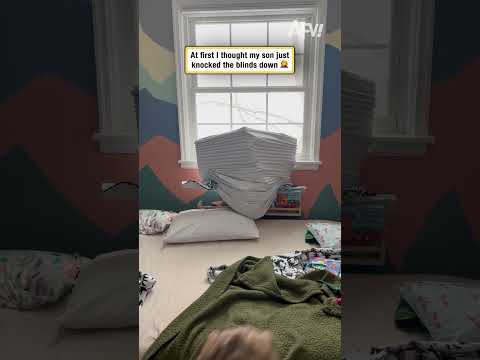 At first I thought my son just knocked the blinds down 🤦‍♀️