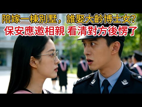 “陪嫁一棟別墅,誰娶大齡博士女?”,保安應邀相親,看清對方後愣了