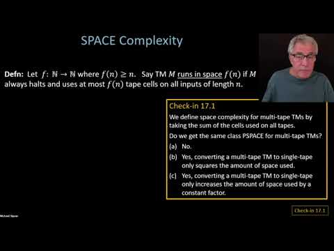 17. Space Complexity, PSPACE, Savitch's Theorem